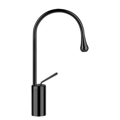 Gessi Goccia Смеситель для раковины на 1 отверстие, высокий, излив 174мм R=90, цвет: black XL