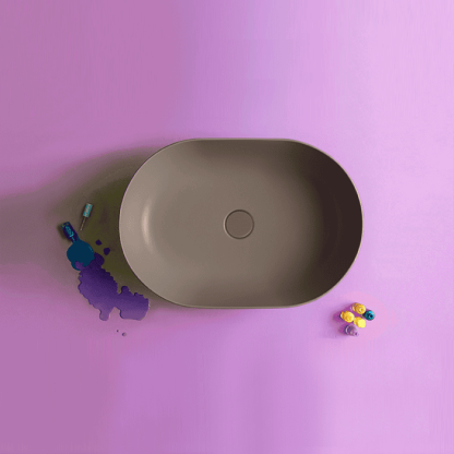 Globo T-Edge Раковина-чаша 54х36 см, без отв., на столешницу, цвет: Castagno