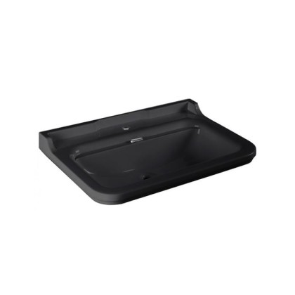 Kerasan Waldorf Раковина 80х55 см, 1 отв., керамическая, цвет: черный/хром