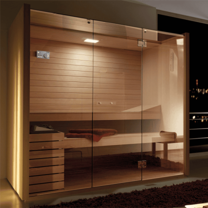 Effegibi Sky 80 Сауна 200x180x201см, пристенная, цвет: канадский хемлок