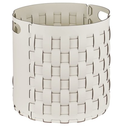 ADJ Круглая корзина Bottega, D40xH40 см., цвет: белый/панна котта