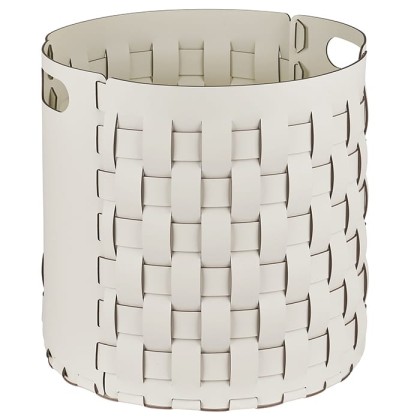 ADJ Круглая корзина Bottega, D40xH40 см., цвет: белый/панна котта