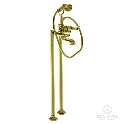Stella Eccelsa Leve Смеситель для ванны, напольный, 3274CL306 с ручным душем, цвет: золото 24К