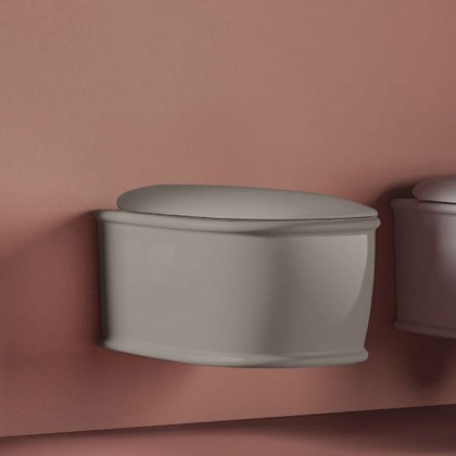 Artceram Atelier Унитаз подвесной, 52х37см, безободковый, с крепежом, цвет: marrone tortora