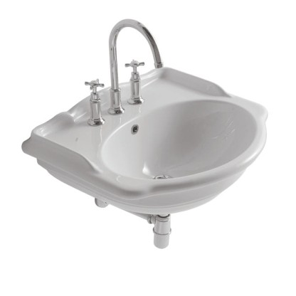 Globo Paestum Раковина 62x52 см, 1 отв., цвет: белый