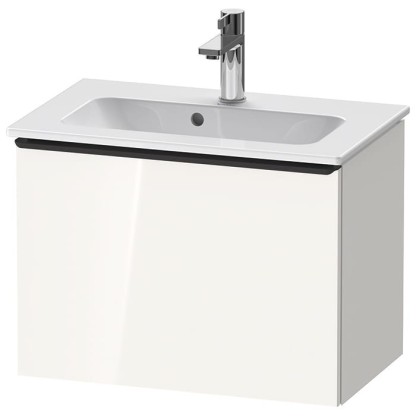 Duravit D-Neo Тумбочка подвесная Compact 61x37.2x44см., раковина, 1 ящик, цвет: белый высокоглянцевый