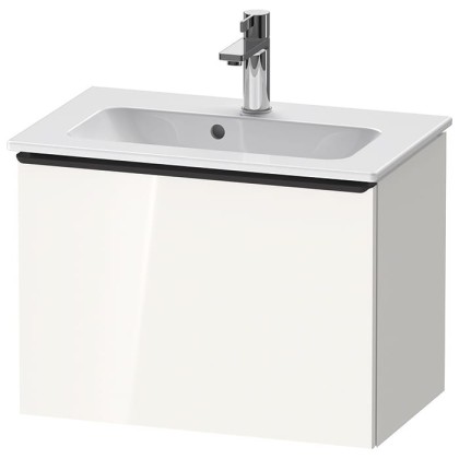 Duravit D-Neo Тумбочка подвесная Compact 61x37.2x44см., раковина, 1 ящик, цвет: белый высокоглянцевый