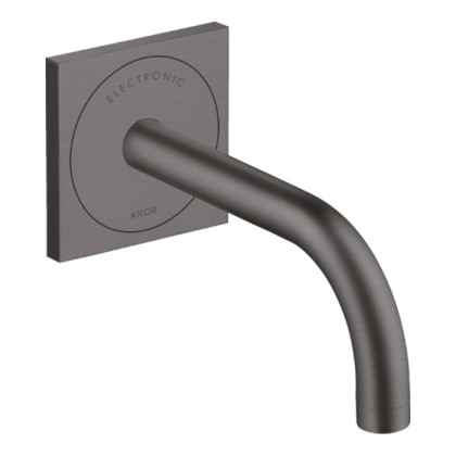 Axor Uno? Смеситель для раковины, встраиваемый, электронный, излив: 16.5см., цвет: шлифованный черный хром