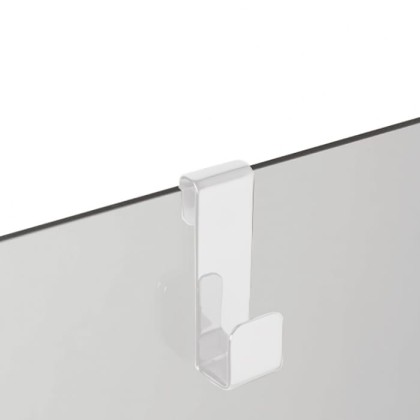 3SC APPY Крючок навесной на стекло, одинарный, цвет: белый матовый