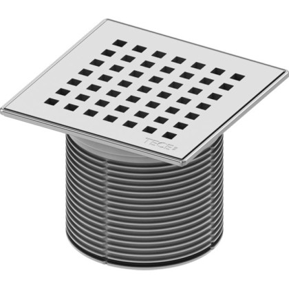 TECEdrainpoint S quadratum Декоративная решетка 150х150 мм с монтажым элементом, сталь