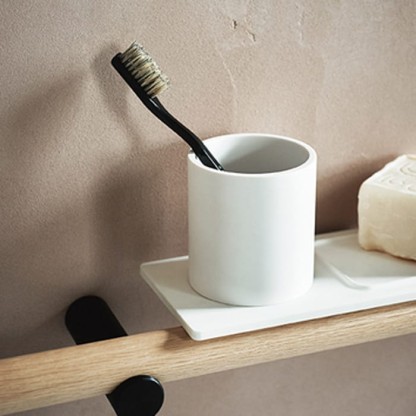 Agape Dot line Настольный стакан, цвет: белый