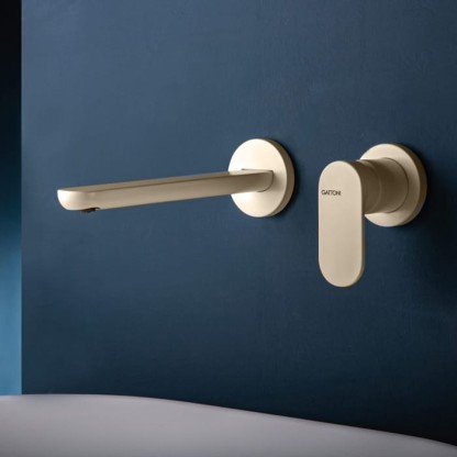 Gattoni H2Omix7000 Смеситель встроенный для раковины, на 2 отв.с GBOX, цвет: Nickel Spazzolato