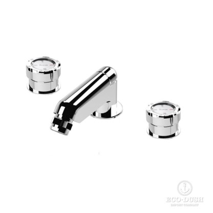 Stella Timeaster Смеситель для биде, на 3 отв., с донным клапаном, цвет: хром/белый