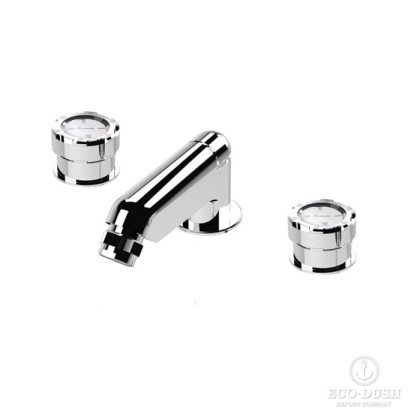 Stella Timeaster Смеситель для биде, на 3 отв., с донным клапаном, цвет: хром/белый