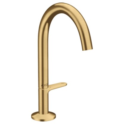 Axor One Смеситель для раковины Sel 170, на 1 отв., с донным клапаном Push-Open, цвет: шлифованное золото