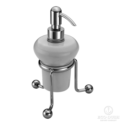 CISAL Arcana Дозатор настольный керамический, цвет: белый/хром