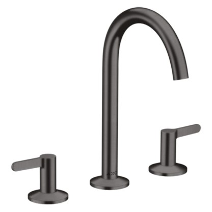 Axor One Смеситель для раковины 170, на 3 отв., с донным клапаном Push-Open, цвет: шлифованный черный хром