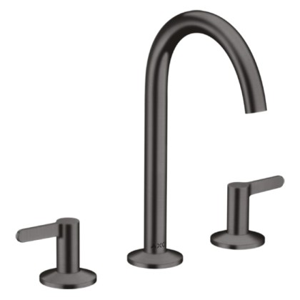 Axor One Смеситель для раковины 170, на 3 отв., с донным клапаном Push-Open, цвет: шлифованный черный хром
