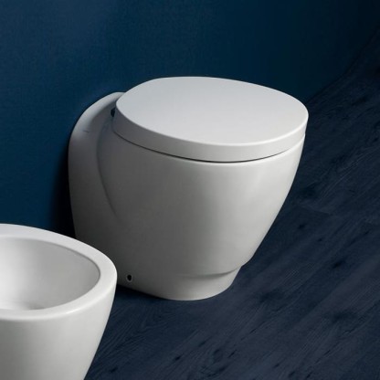 Simas Bohemien унитаз напольный 36,5х53,5см, с белым сиденьем микролифт, фурнитура хром