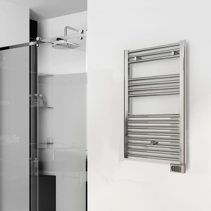 Irsap Ares Полотенцесушитель электр. 58.x81.8x3см (15 трубок-2 пром), мощность:400 ватт,с электр/термостатом, провод: 120см, цвет: хром