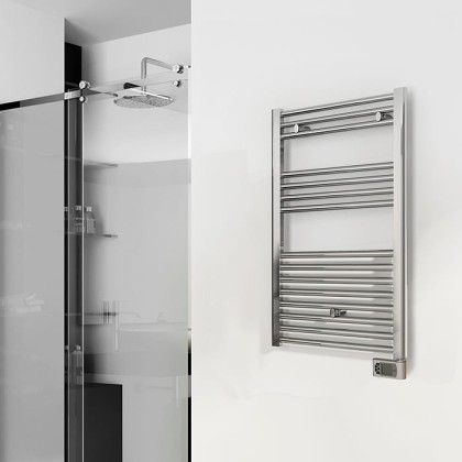 Irsap Ares Полотенцесушитель электр. 58.x81.8x3см (15 трубок-2 пром), мощность:400 ватт,с электр/термостатом, провод: 120см, цвет: хром