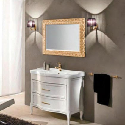 EBAN Rachele Комплект мебели с зеркалом Aurora, 108см, напольный, Цвет: BIANCO PERLATO