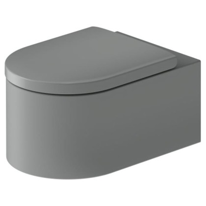 Duravit Millio Унитаз подвесной, 37х57см.,  декор "Smooth", крепление в компл., цвет: светло-серый матовый