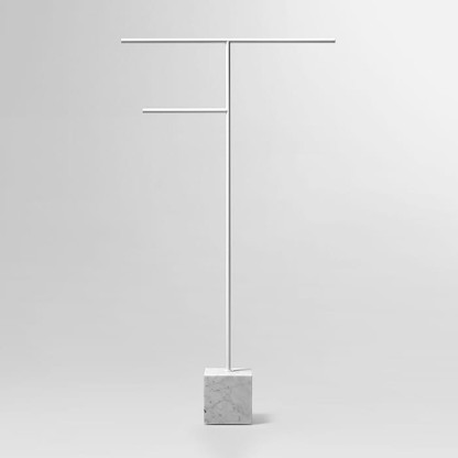 Antonio Lupi Bivio Полотенцедержатель, напольный, база из мрамора Carrara satinato, цвет: Bianco opaco