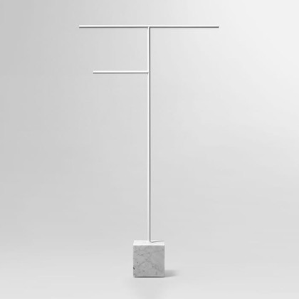 Antonio Lupi Bivio Полотенцедержатель, напольный, база из мрамора Carrara satinato, цвет: Bianco opaco