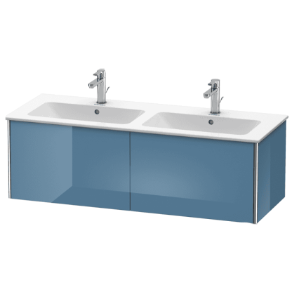 Duravit XSquare Тумба подвесная, 128х47.8х40см, с раковиной, с 2 выдв ящик, цвет: голубой