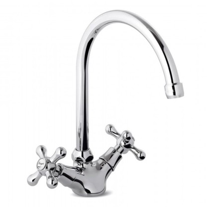 Bongio Kitchen Кухонный смеситель с поворотным изливом, цвет: хром