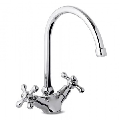 Bongio Kitchen Кухонный смеситель с поворотным изливом, цвет: хром