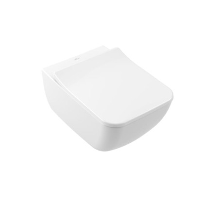 Villeroy&Boch Venticello Унитаз подвесной 37.5x56см, сиденье SlimSeat, микролифт, цвет: альпийский белый