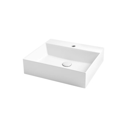 Azzurra Elegance Squared Раковина подвесная/накладная, 50x45xH12,5 см, 1 отв., цвет: Bianco lucido