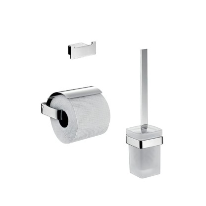 Emco Loft Набор: держатель т/б, ершик напольный, крючек, цвет: хром