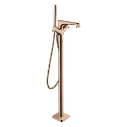 Axor Citterio E Смеситель для ванны, напольный, термостатический, с ручным душем, цвет: полированное красное золото