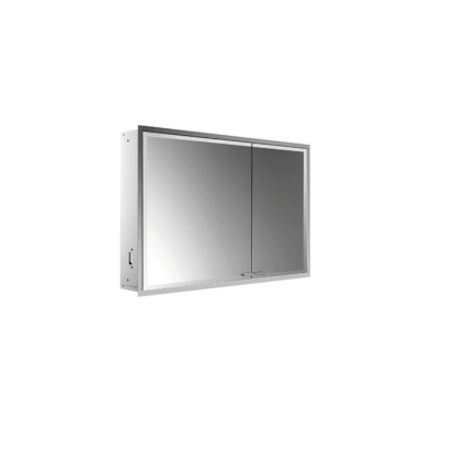 EMCO Prestige2 Зеркальный шкаф 66х101.5см., встраиваемый, LED-подсветка, 2 двери, 2 полки, розетка, левый, без EMCO light system