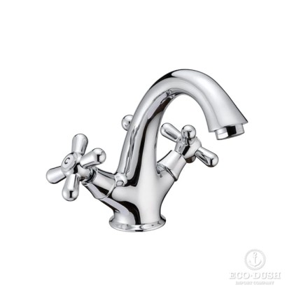 Huber Croisette Смеситель для раковины, на 1 отв, с донным клапаном, цвет: хром