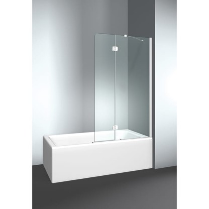 VismaraVetro Шторка на ванну PV 64х150Hсм, размер 100-102(60+40)см, DX (правая), стекло Transparent 04, Bright Silver 21, петли С67 внутр. Откр., TPA