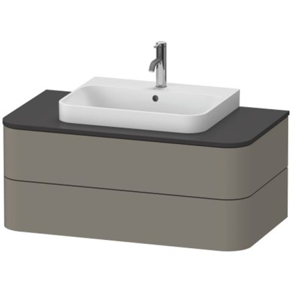 Duravit Happy D.2 Plus Тумба подвесная 100x55х40.8см, с раковиной и 2 ящиками, цвет: stone grey satin matt