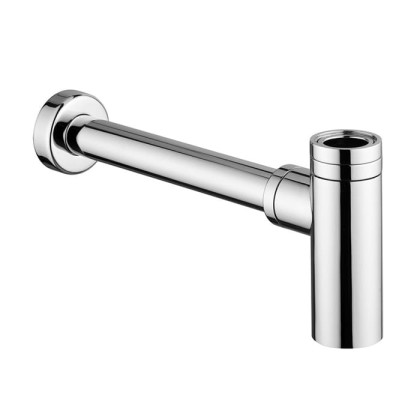 Bongio Complements Сифон цилиндрический под донный клапан 1.1/4” с трубкой 300 мм, цвет: Nichel Spazzolato