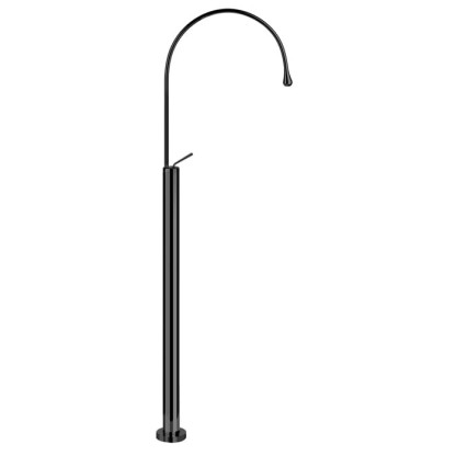 Gessi Goccia Напольный смеситель для раковины (со встраиваемой частью), излив 389мм R=197, цвет: black XL