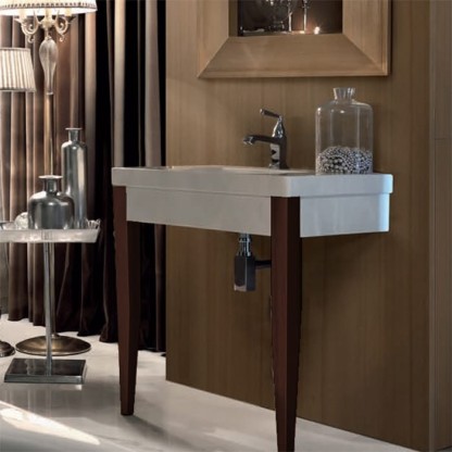 Kerasan Bentley Комплект мебели, (раковина без бортика), с ножками 80см, подвесной, Цвет: темный ясень