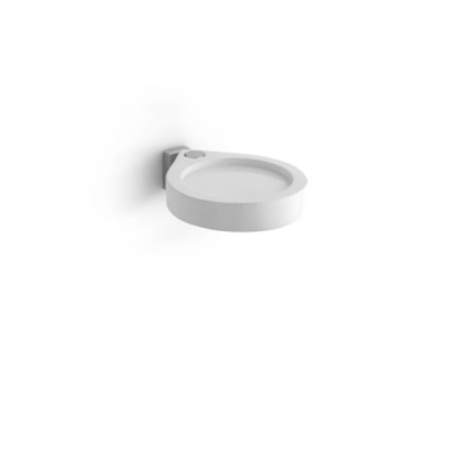 Bertocci Goccia Мыльница подвесная, цвет: белый матовый композит/хром