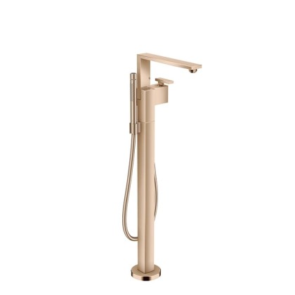 Axor Edge Смеситель для ванны, напольный, с ручным душем, излив 255мм, внешняя часть, цвет: красное золото