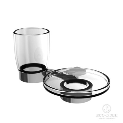 Stella Bamboo Держатель стакана и мыльницы подвесной (без стакана и мыльницы), подвесной, цвет: хром