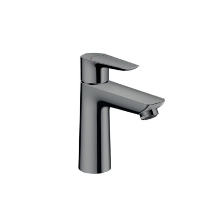 Hansgrohe Talis E Смеситель для раковины 110, на 1 отв, с донным клапаном, излив 112мм, цвет: шлифованный черный хром
