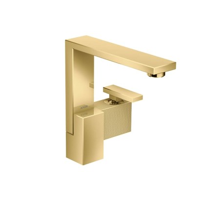Axor Edge Смеситель для раковины, на 1 отв., с донным клапаном push/open, излив 175мм, алмазная огранка, цвет: золото