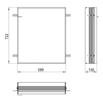 EMCO Prime2 Монтажная рама для встраиваемого шкафа 60, B59.9xH72.2см