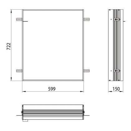 EMCO Prime2 Монтажная рама для встраиваемого шкафа 60, B59.9xH72.2см